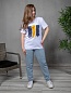 Женская футболка Ф-5 / Белый с синим